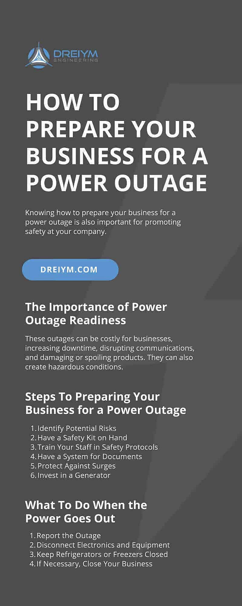 Wie Sie Ihr Unternehmen auf einen Stromausfall vorbereiten